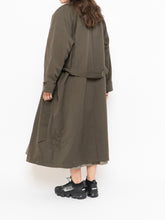 Load image into Gallery viewer, Vintage x Made in Thailand x Dark Olive Wool-Blend Belted Trench (S-L)
