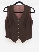 Load image into Gallery viewer, Vintage x Custom Brown Vest &amp; Blazer Set (M)