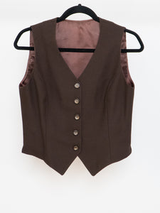 Vintage x Custom Brown Vest & Blazer Set (M)