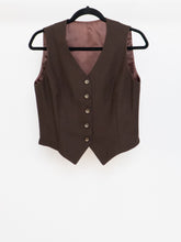 Load image into Gallery viewer, Vintage x Custom Brown Vest &amp; Blazer Set (M)