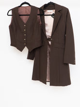 Load image into Gallery viewer, Vintage x Custom Brown Vest &amp; Blazer Set (M)
