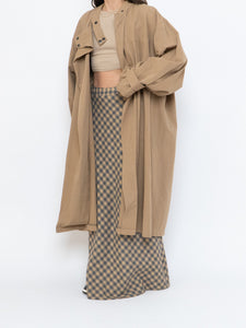 Modern x Beige Oversized Lightweight Jacket (Free Size)