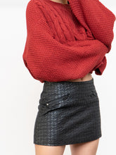 Load image into Gallery viewer, Vintage x HARLEY DAVIDSON Quilted Faux Leather Mini Skirt (XS, S)