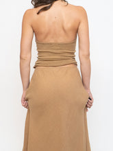 Load image into Gallery viewer, Vintage x Camel Irridescent Sequin Knit Halter Top (S, M)