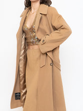 Load image into Gallery viewer, Vintage x Made in Italy x Camel Wool Belted Trench Coat (XS-M)