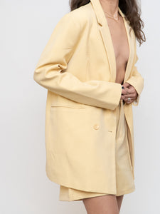 Modern x Deadstock Butter Yellow Blazer, Shorts Set (M)