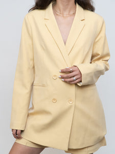 Modern x Deadstock Butter Yellow Blazer, Shorts Set (M)