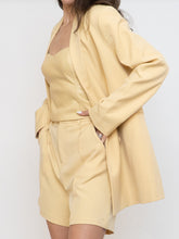Load image into Gallery viewer, Modern x Deadstock Butter Yellow Blazer, Shorts Set (M)