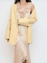 Load image into Gallery viewer, Vintage x Pale Yellow Floral Chiffon Dress (M, L)