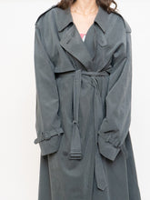 Load image into Gallery viewer, Vintage x Dark Green/Grey Soft Faux-Suede Trench (M-XL)