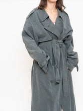 Load image into Gallery viewer, Vintage x Dark Green/Grey Soft Faux-Suede Trench (M-XL)