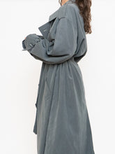Load image into Gallery viewer, Vintage x Dark Green/Grey Soft Faux-Suede Trench (M-XL)
