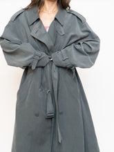 Load image into Gallery viewer, Vintage x Dark Green/Grey Soft Faux-Suede Trench (M-XL)