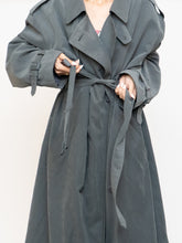 Load image into Gallery viewer, Vintage x Dark Green/Grey Soft Faux-Suede Trench (M-XL)