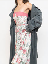 Load image into Gallery viewer, Vintage x Made in Great Britain x Strapless Rose Patterned Dress (XS, S)