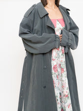 Load image into Gallery viewer, Vintage x Dark Green/Grey Soft Faux-Suede Trench (M-XL)