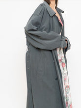Load image into Gallery viewer, Vintage x Dark Green/Grey Soft Faux-Suede Trench (M-XL)
