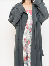 Load image into Gallery viewer, Vintage x Dark Green/Grey Soft Faux-Suede Trench (M-XL)