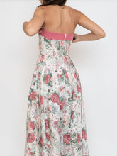 Load image into Gallery viewer, Vintage x Made in Great Britain x Strapless Rose Patterned Dress (XS, S)