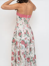 Load image into Gallery viewer, Vintage x Made in Great Britain x Strapless Rose Patterned Dress (XS, S)