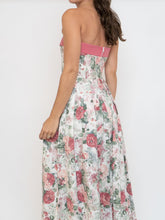 Load image into Gallery viewer, Vintage x Made in Great Britain x Strapless Rose Patterned Dress (XS, S)