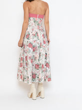 Load image into Gallery viewer, Vintage x Made in Great Britain x Strapless Rose Patterned Dress (XS, S)