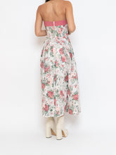 Load image into Gallery viewer, Vintage x Made in Great Britain x Strapless Rose Patterned Dress (XS, S)