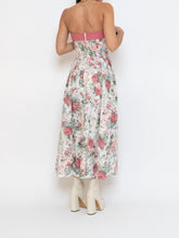 Load image into Gallery viewer, Vintage x Made in Great Britain x Strapless Rose Patterned Dress (XS, S)