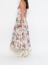 Load image into Gallery viewer, Vintage x Made in Great Britain x Strapless Rose Patterned Dress (XS, S)