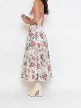 Load image into Gallery viewer, Vintage x Made in Great Britain x Strapless Rose Patterned Dress (XS, S)