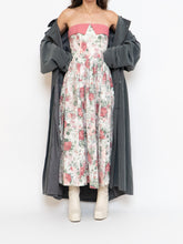 Load image into Gallery viewer, Vintage x Made in Great Britain x Strapless Rose Patterned Dress (XS, S)