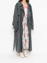 Load image into Gallery viewer, Vintage x Dark Green/Grey Soft Faux-Suede Trench (M-XL)