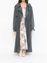 Load image into Gallery viewer, Vintage x Dark Green/Grey Soft Faux-Suede Trench (M-XL)