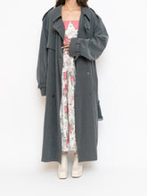 Load image into Gallery viewer, Vintage x Dark Green/Grey Soft Faux-Suede Trench (M-XL)