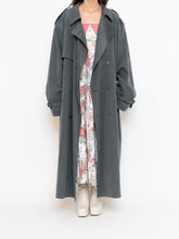 Load image into Gallery viewer, Vintage x Dark Green/Grey Soft Faux-Suede Trench (M-XL)
