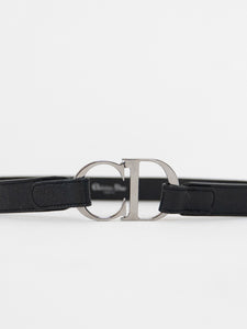 CHRISTIAN DIOR x 'CD' Emblem Leather Strap Belt (M, L)