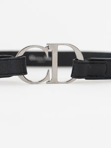 CHRISTIAN DIOR x 'CD' Emblem Leather Strap Belt (M, L)