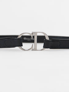 CHRISTIAN DIOR x 'CD' Emblem Leather Strap Belt (M, L)