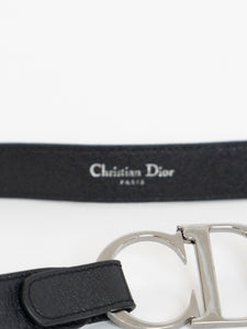 CHRISTIAN DIOR x 'CD' Emblem Leather Strap Belt (M, L)