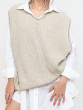 Load image into Gallery viewer, Vintage x Made in USA x EDDIE BAUER Oatmeal Cotton Knit Vest (S-L)