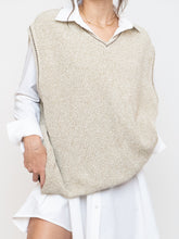 Load image into Gallery viewer, Vintage x Made in USA x EDDIE BAUER Oatmeal Cotton Knit Vest (S-L)
