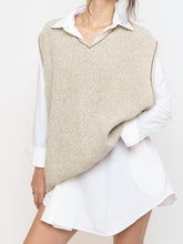 Load image into Gallery viewer, Vintage x Made in USA x EDDIE BAUER Oatmeal Cotton Knit Vest (S-L)