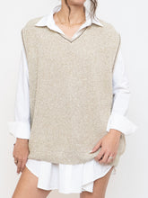 Load image into Gallery viewer, Vintage x Made in USA x EDDIE BAUER Oatmeal Cotton Knit Vest (S-L)