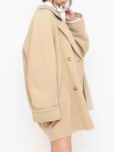 Load image into Gallery viewer, Vintage x Made in UK x MARKS AND SPENCER Soft Pure Wool Beige Coat (XS-XL)