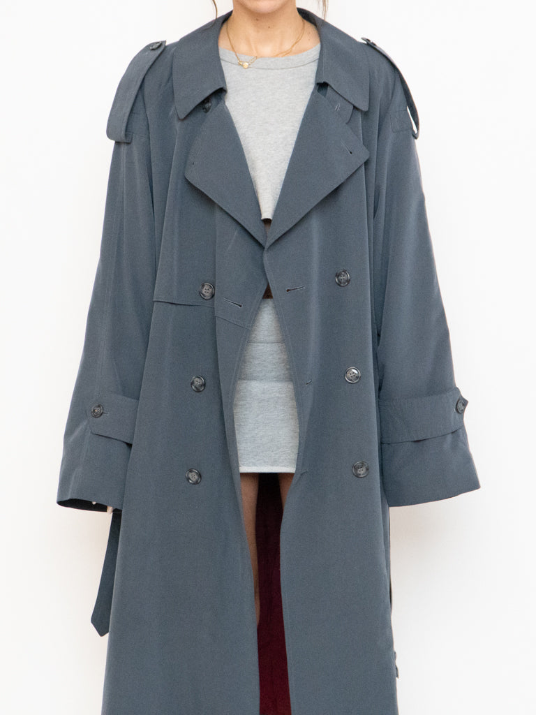 Vintage x Made in Canada x STANFORD Ash Blue Trench Coat (XS-XL)
