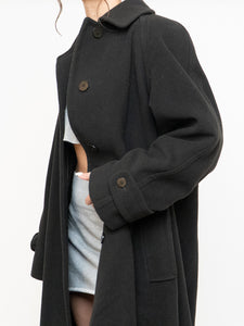Vintage x Made in Canada x HILARY RADLEY Deep Green Wool & Cashmere Coat (M, L)