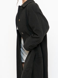Vintage x Made in Canada x HILARY RADLEY Deep Green Wool & Cashmere Coat (M, L)