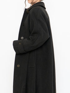 Vintage x Made in Canada x HILARY RADLEY Deep Green Wool & Cashmere Coat (M, L)