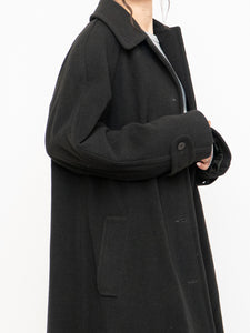 Vintage x Made in Canada x HILARY RADLEY Deep Green Wool & Cashmere Coat (M, L)