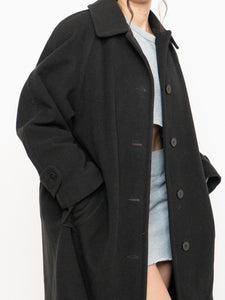 Vintage x Made in Canada x HILARY RADLEY Deep Green Wool & Cashmere Coat (M, L)